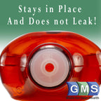 Gms Group Medical Supply bottle adapter plug inserted into bottle neck