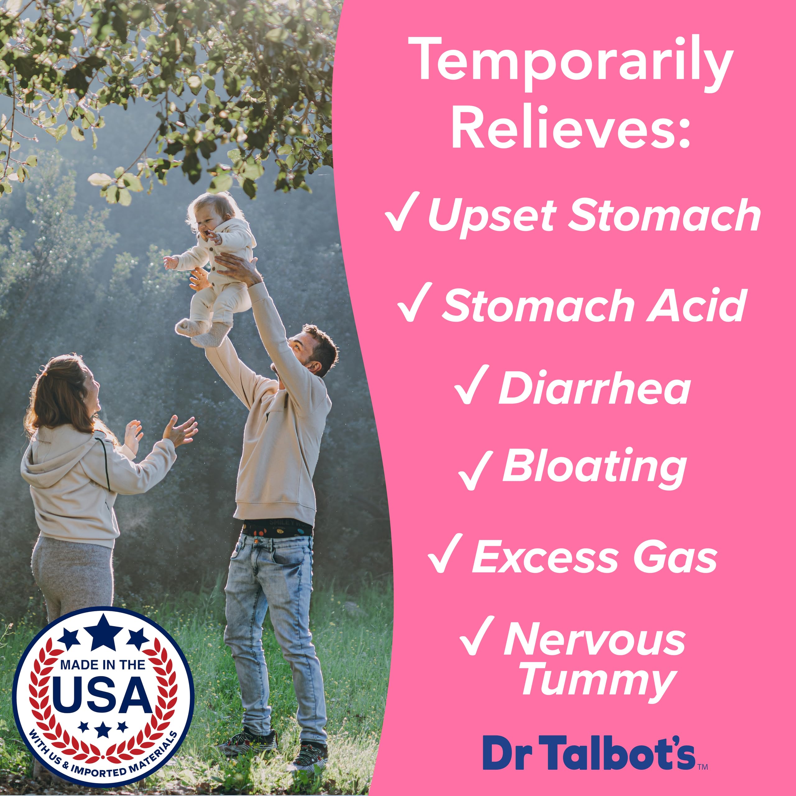 Dr. Talbot's homeopathic stomach medicine with included dosing syringe