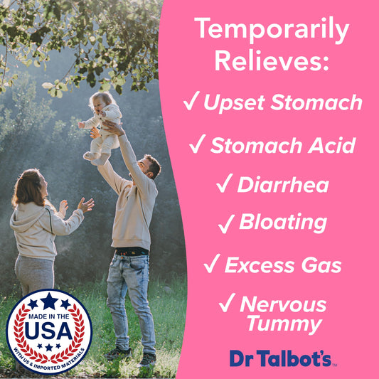 Dr. Talbot's homeopathic stomach medicine with included dosing syringe