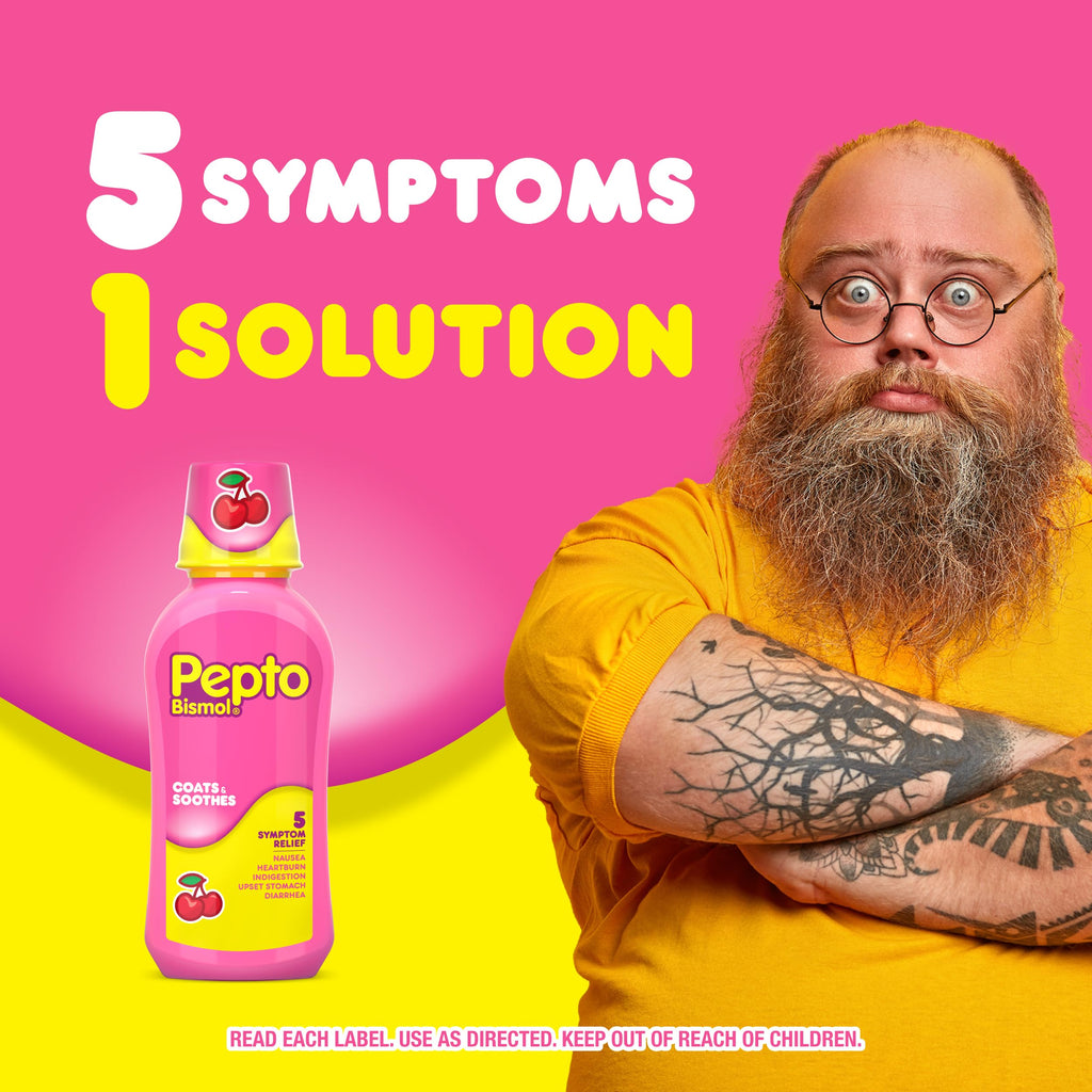 Pepto Bismol 8 ounce bottle for stomach relief