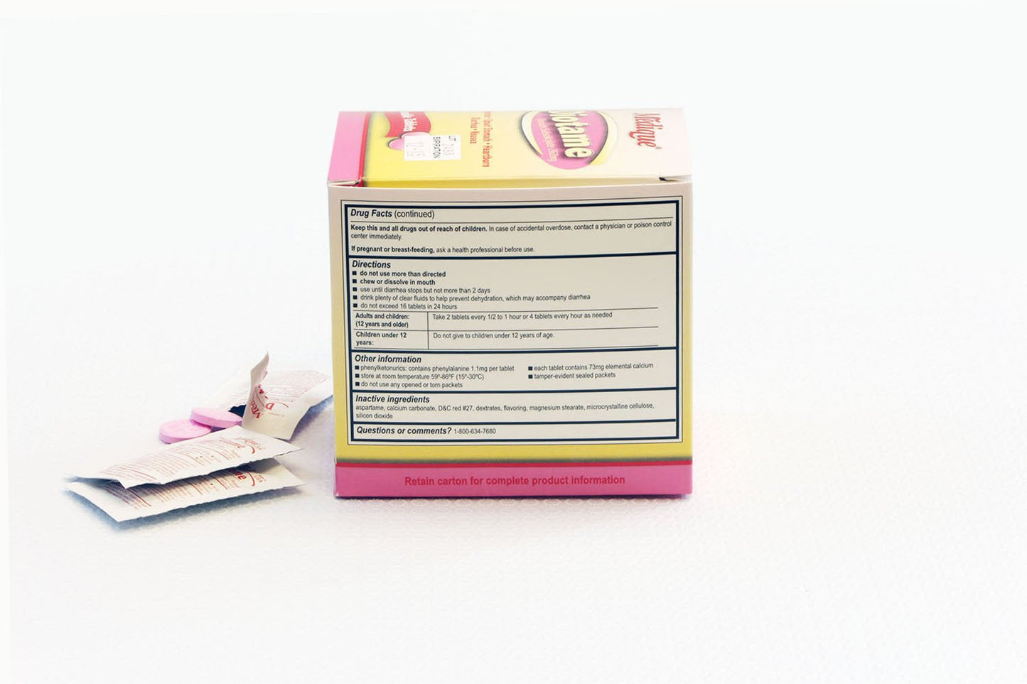 Medique Diotame 100 count box showing health benefits