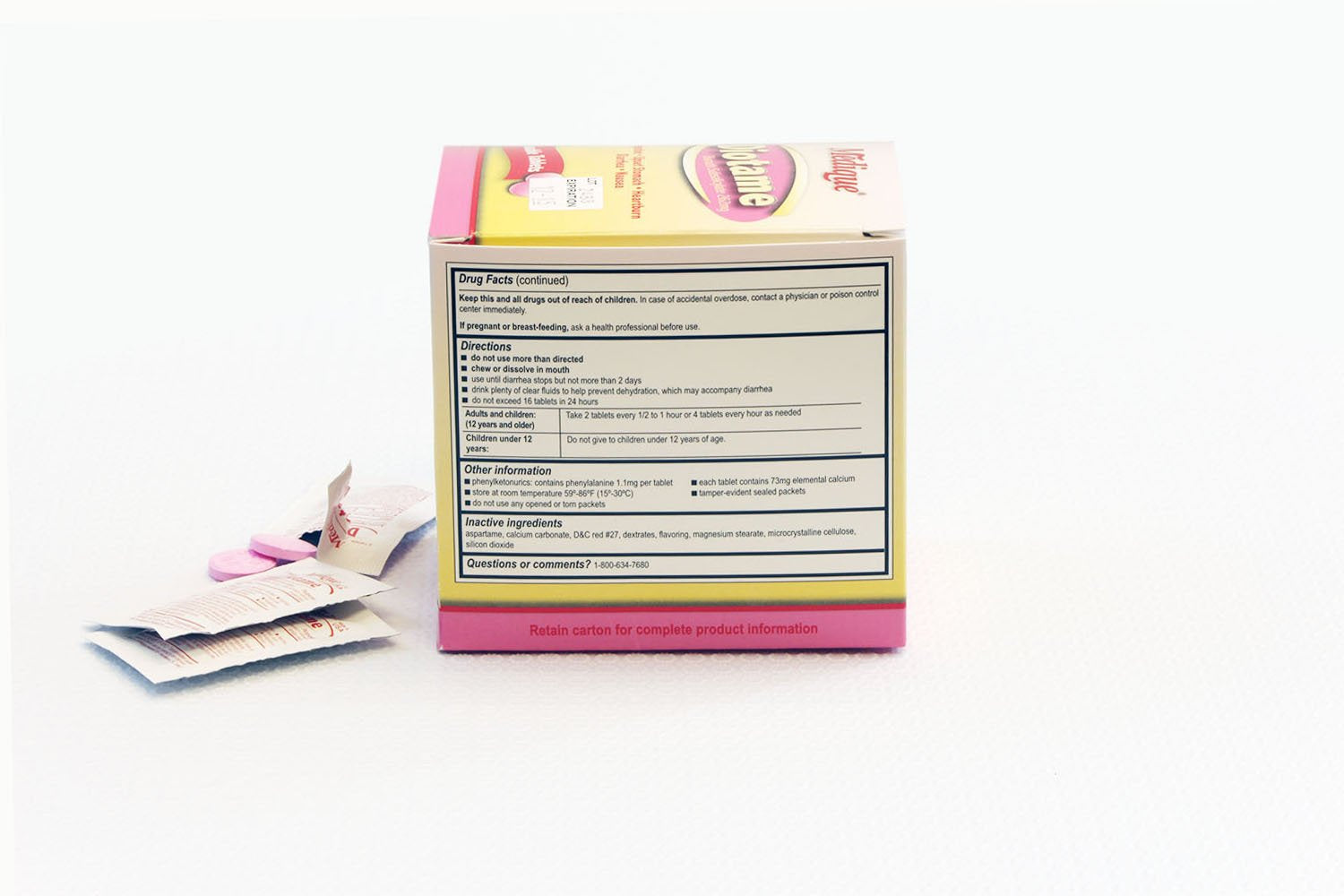 Medique Diotame 100 count box showing health benefits
