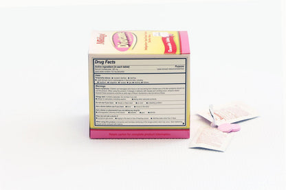 Back view of Medique Diotame packaging with dosage information