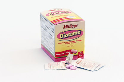 Individual tamper-evident unit dose packets of Medique Diotame