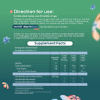 Back label of Lacteol DiarrhEase Kids showing 10 billion Lactobacillus LB ingredient and allergen information