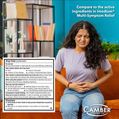 Directions and usage instructions on the back of the Camber multi symptom box