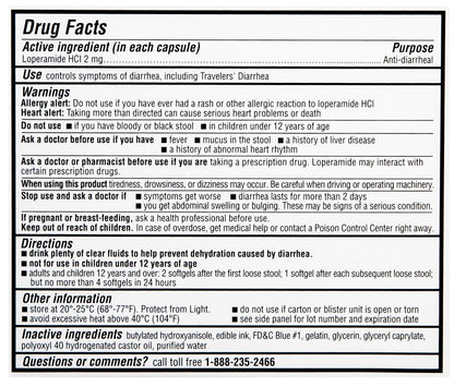 Package information of Quality Choice Loperamide 2mg USA import
