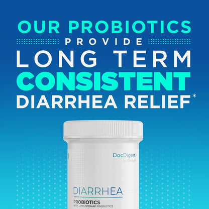 Full packaging view of the specialized irritable bowel syndrome diarrhea management supplement.