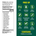 Side panel displaying the dosage instructions for the 50ml liquid digestive supplement.