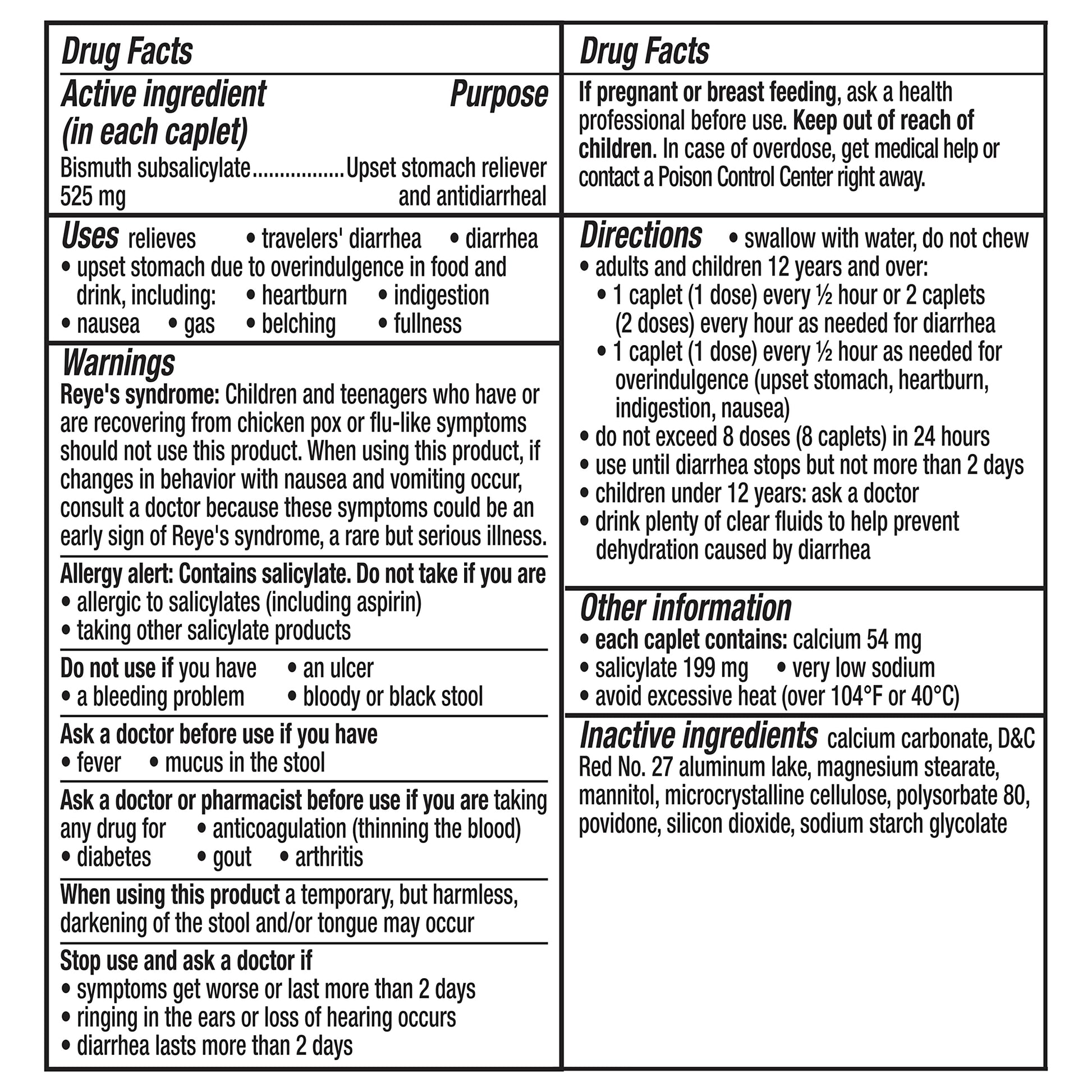 Travel friendly indigestion and upset stomach relief pills blister packing details