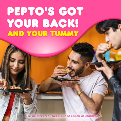 Pepto Bismol Liquicaps bottle label details