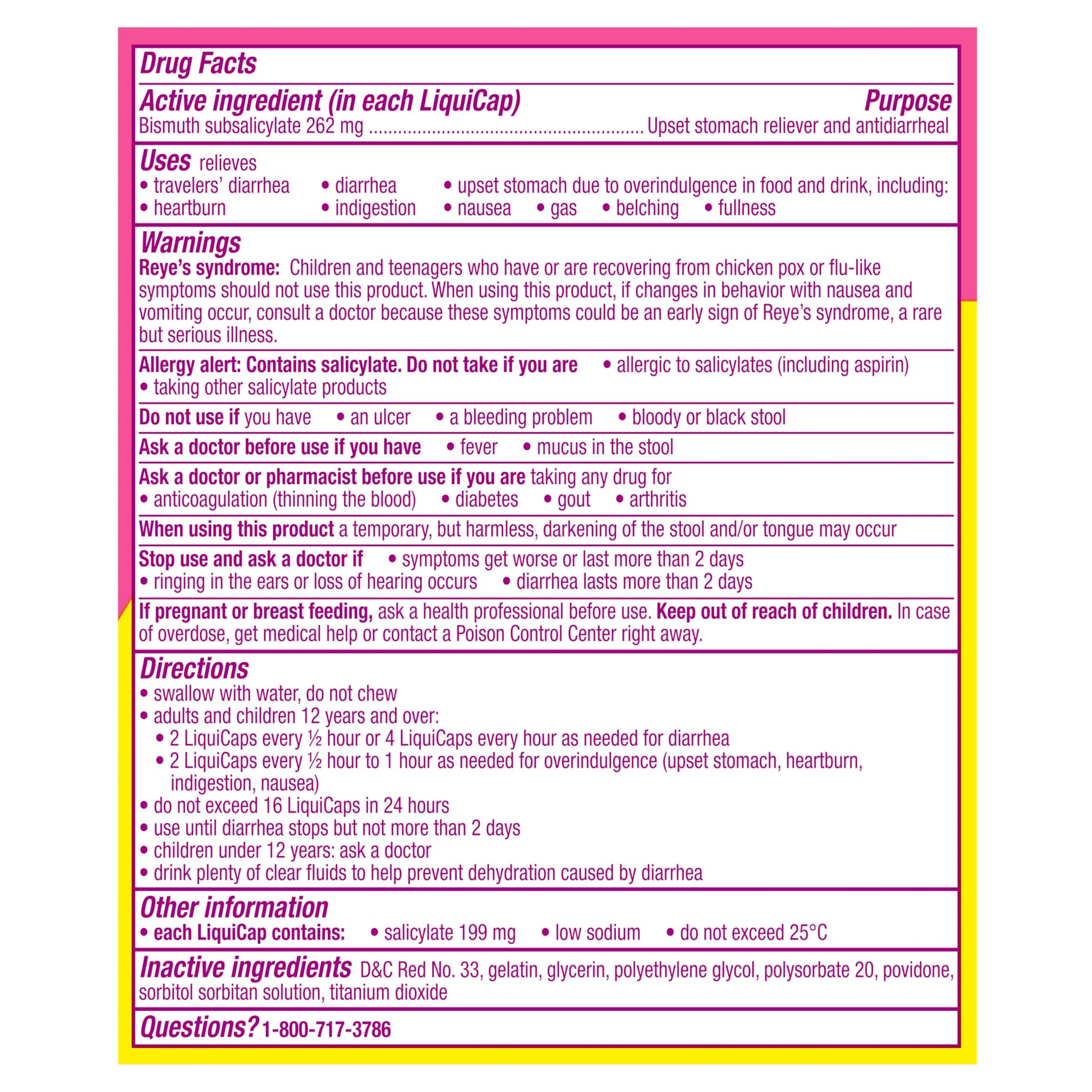 Authentic Pepto Bismol Liquicaps import from USA
