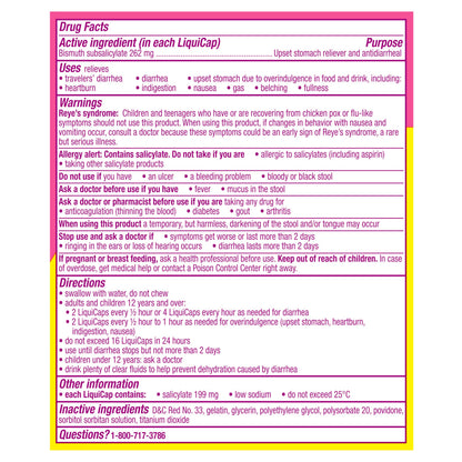 Authentic Pepto Bismol Liquicaps import from USA