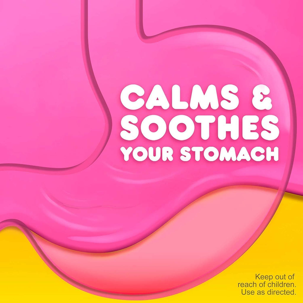 Side view of Pepto Bismol chewable tablets box