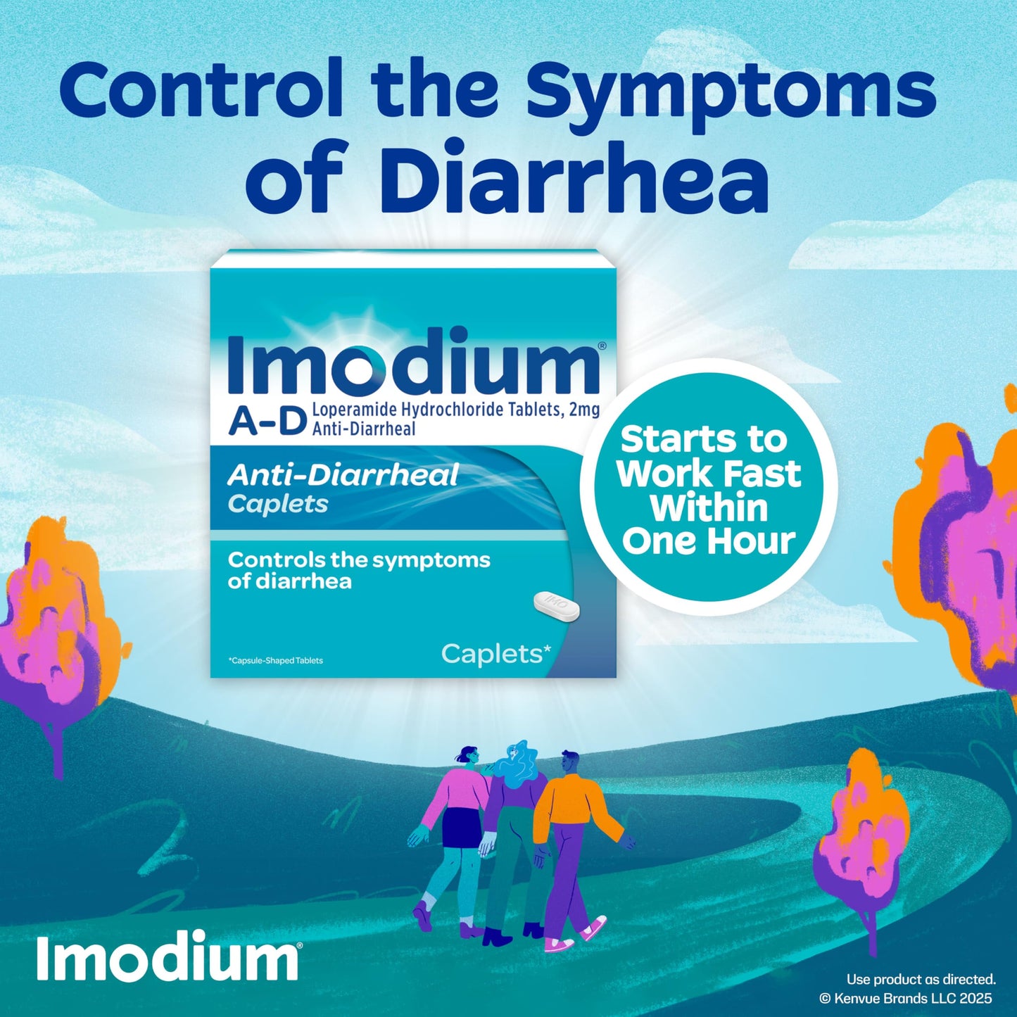 Imodium 24 count caplets box side view