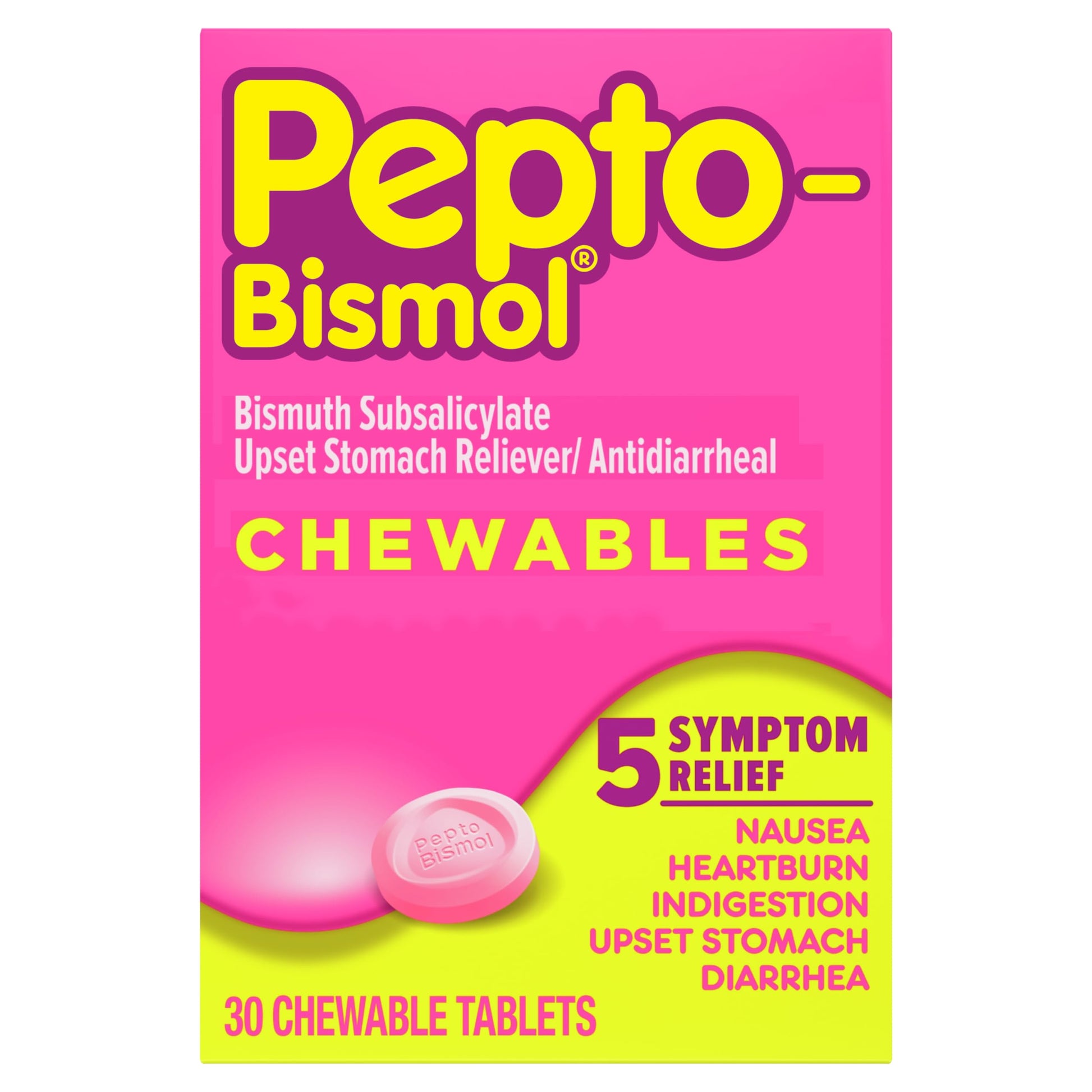 Authentic USA imported Pepto Bismol 30 count tablets
