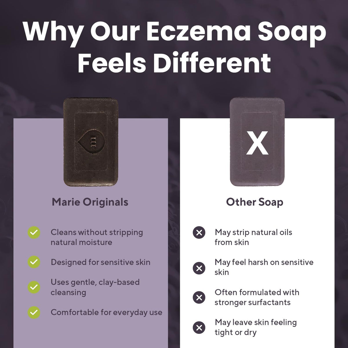 Gentle detoxifying face and body wash bar back label