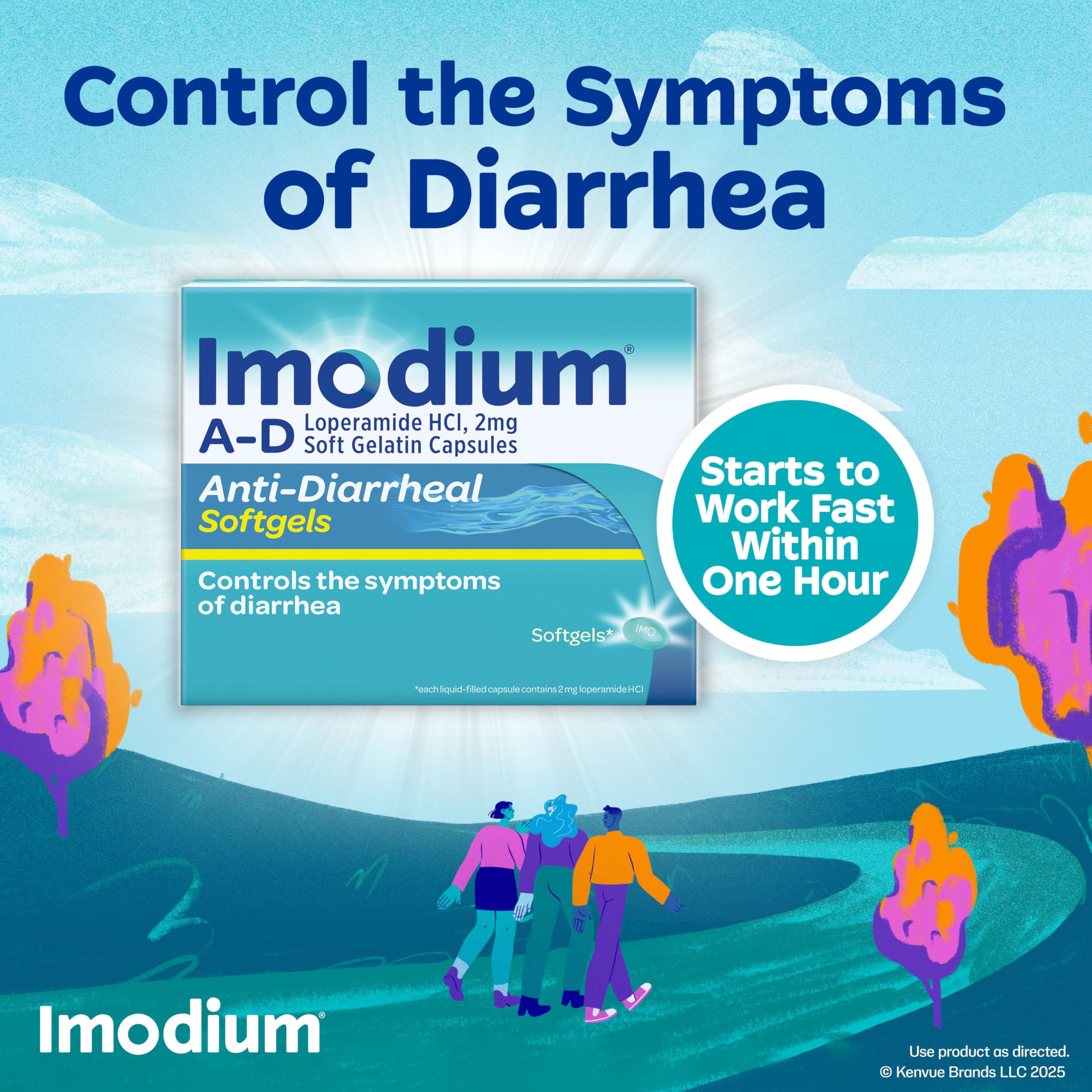 Imodium anti-diarrhea medicine blister pack