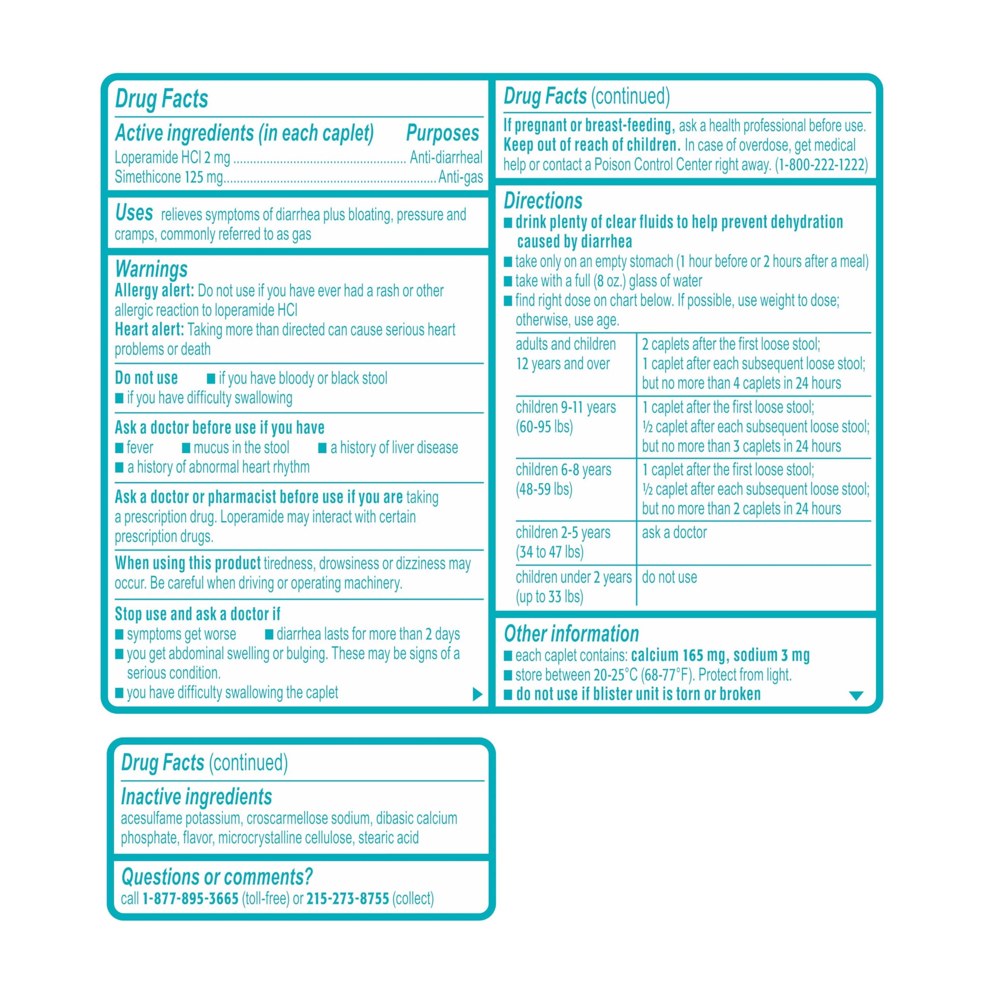 Imodium product box with USA import branding