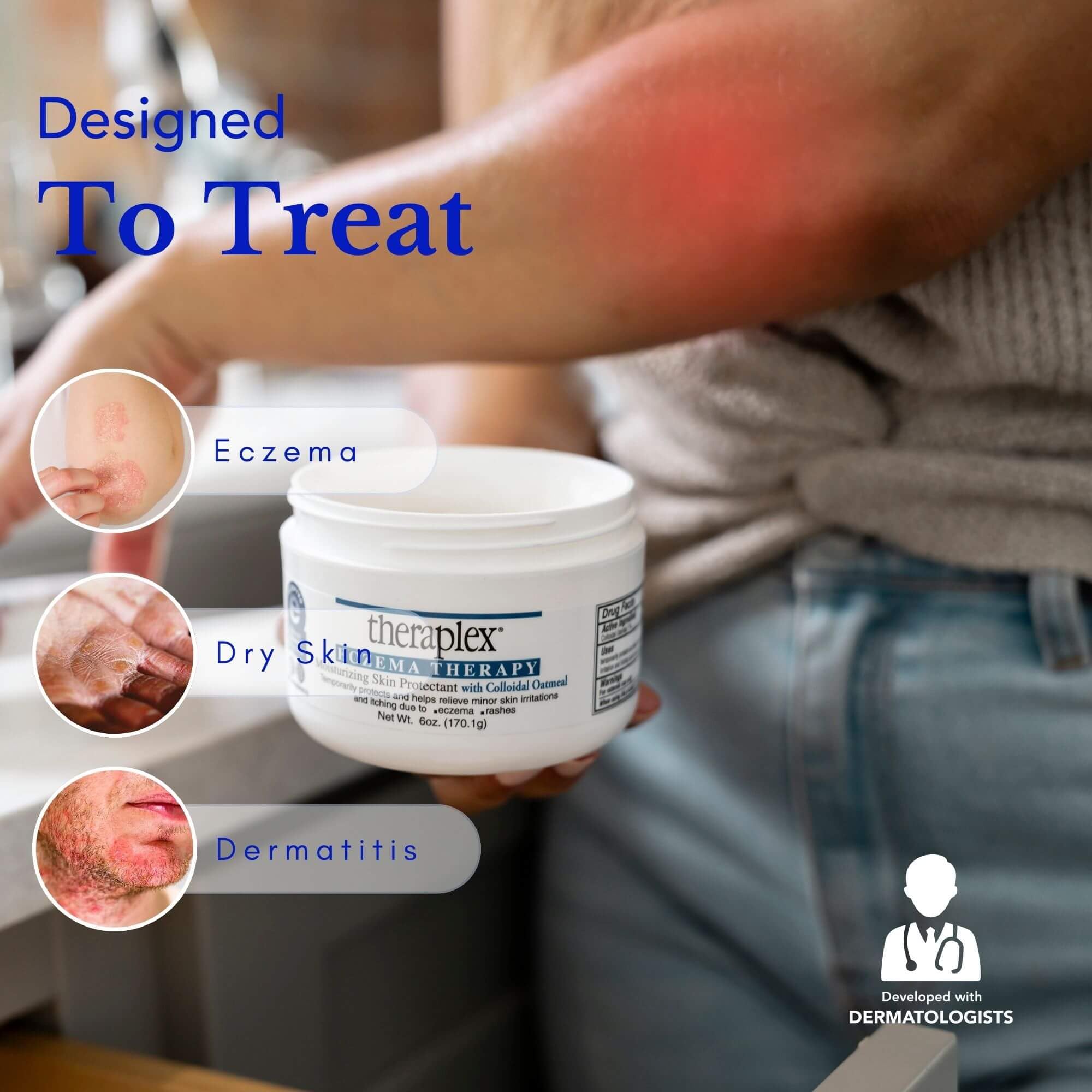 Theraplex moisturizing skin protectant six ounce packaging showing ingredients