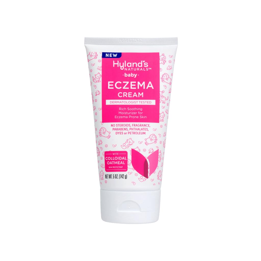 Fragrance free colloidal oatmeal baby moisturizer tube on a clean white background