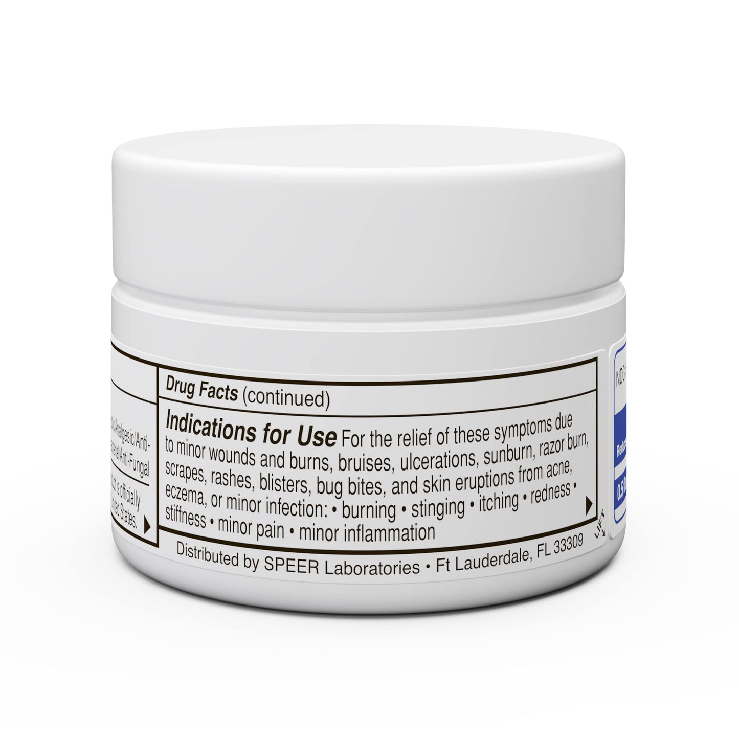 Emuaid ointment jar top view highlighting natural steroid free formula