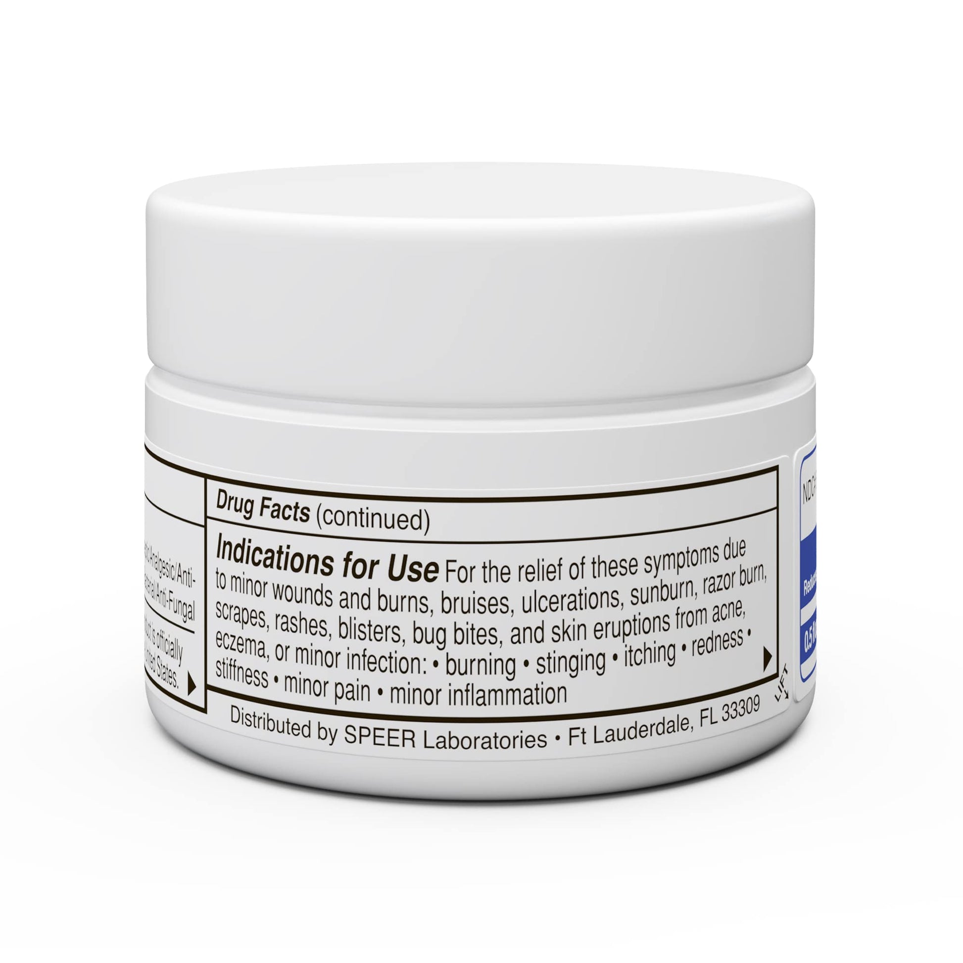Emuaid ointment jar top view highlighting natural steroid free formula