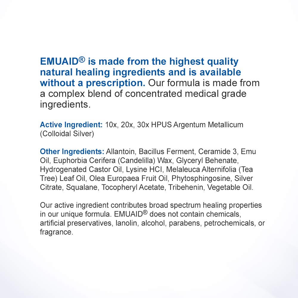 Authentic Emuaid 0.5 ounce topical ointment container for family skin care