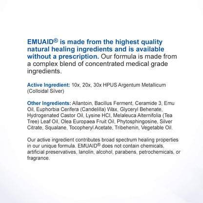 Authentic Emuaid 0.5 ounce topical ointment container for family skin care