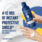 Gloves In A Bottle shielding lotion pump bottle for treating cracked hands and dermatitis.