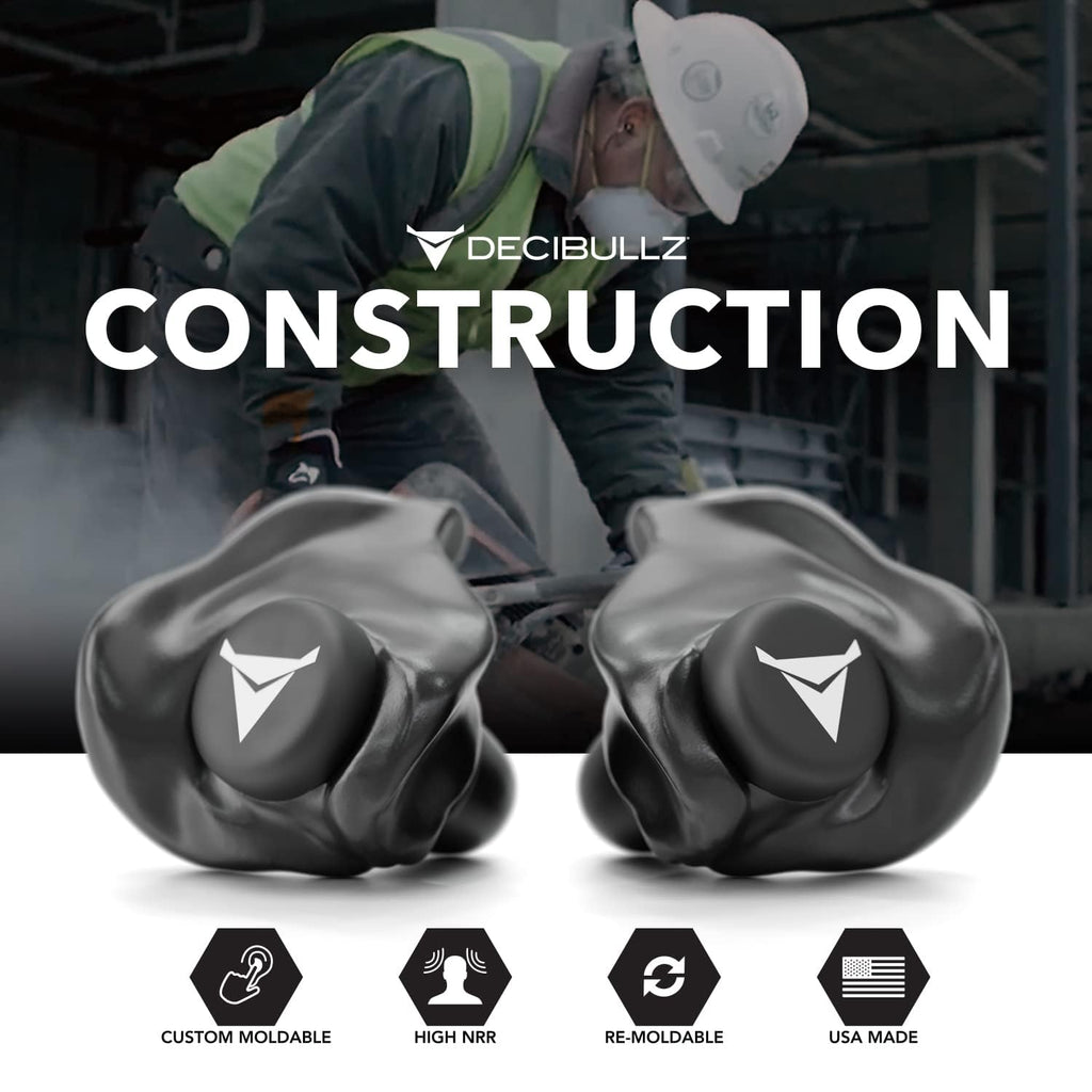 Decibullz safety earplugs box display
