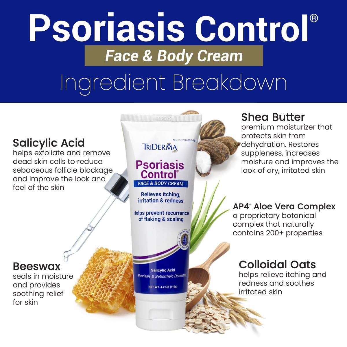 TriDerma cortisone free face and body cream application texture