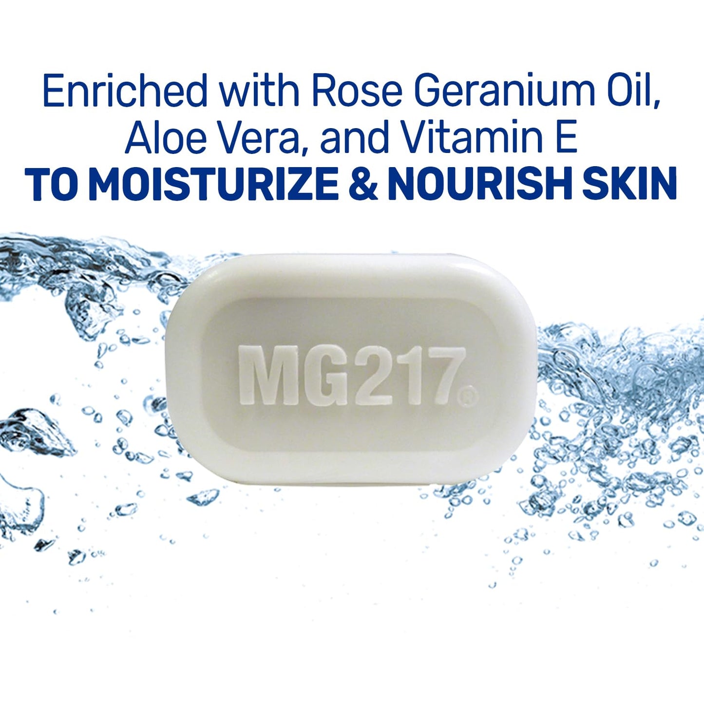 Side angle of MG217 3.2 Ounce therapeutic conditioning bar for flaky skin