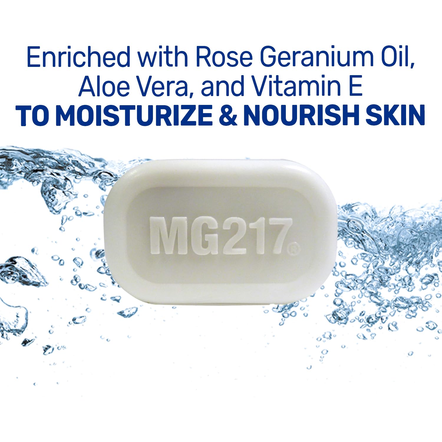 Side angle of MG217 3.2 Ounce therapeutic conditioning bar for flaky skin