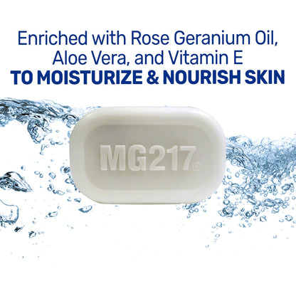 Side angle of MG217 3.2 Ounce therapeutic conditioning bar for flaky skin