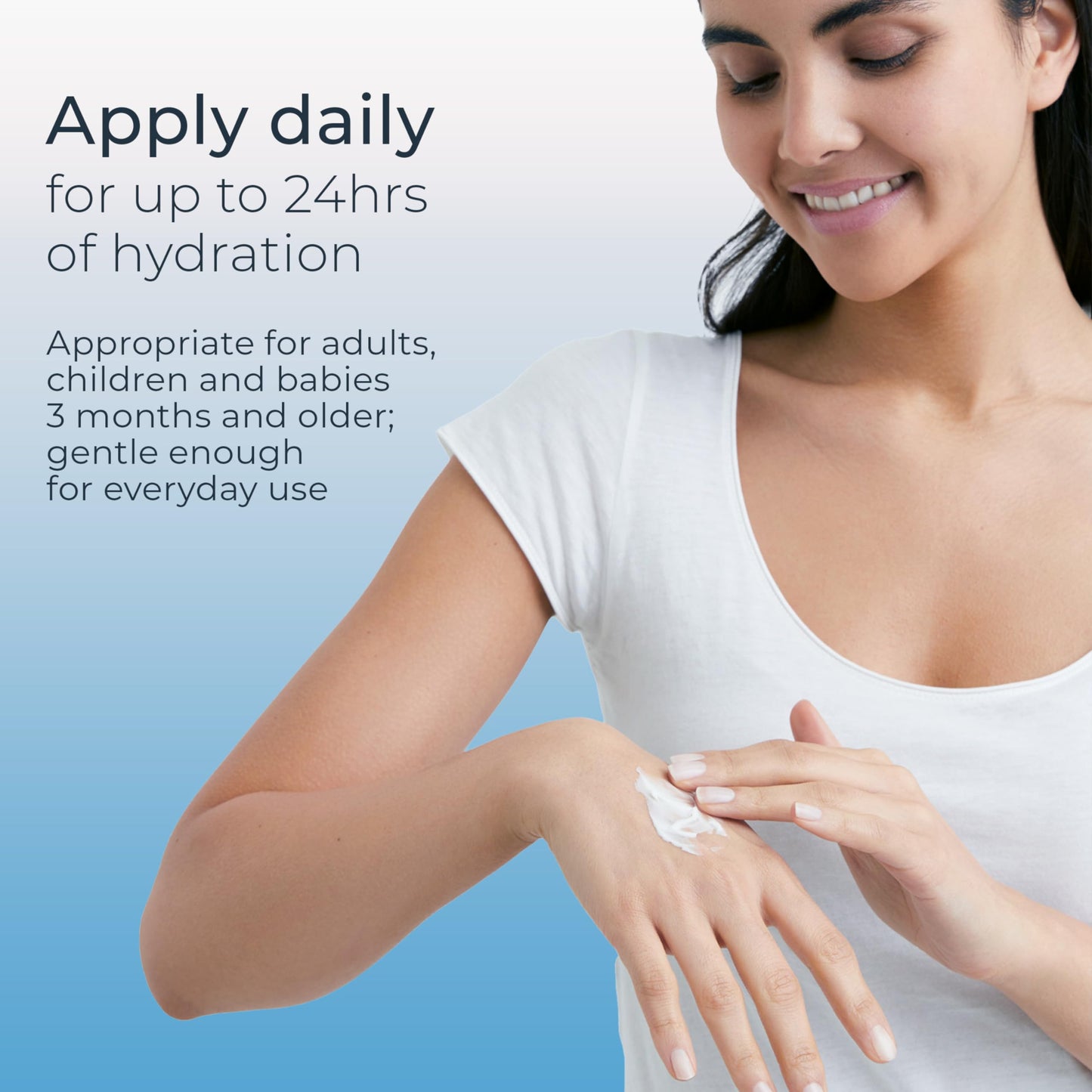 Steroid free eczema relief treatment cream tube packaging details.