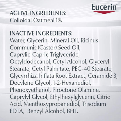 Authentic USA imported Eucerin eczema relief cream for irritated skin.