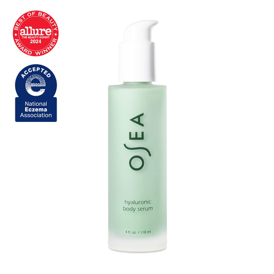 Fragrance free body serum by Osea showing lightweight gel texture