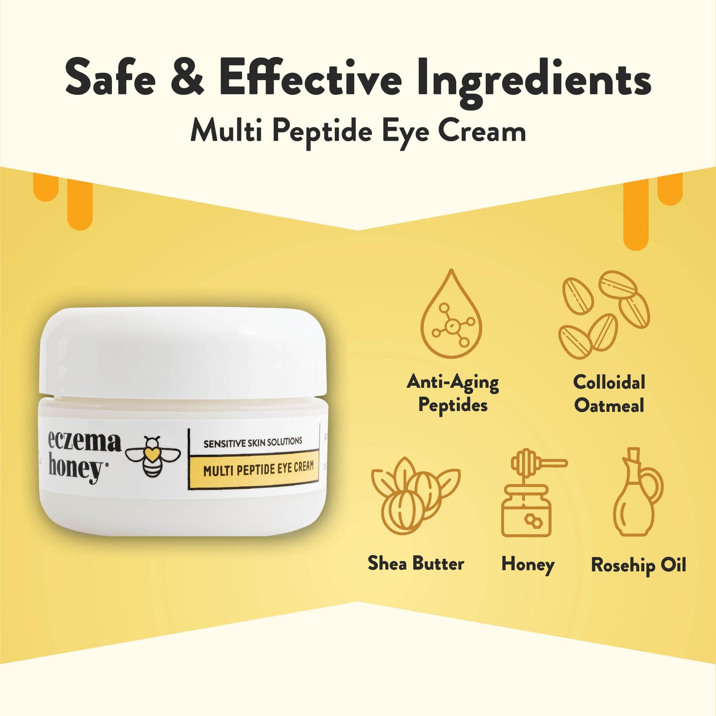 ECZEMA HONEY anti aging eye cream for reducing under eye dark circles