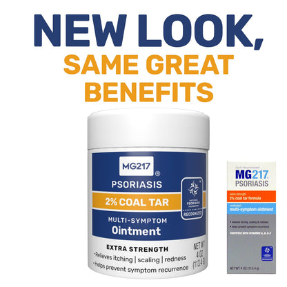 Authentic USA imported MG217 psoriasis treatment jar texture close up