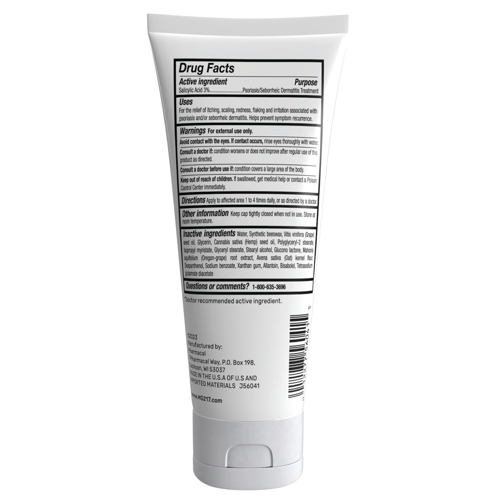 MG217 salicylic acid cream packaging showing National Psoriasis Foundation recognition