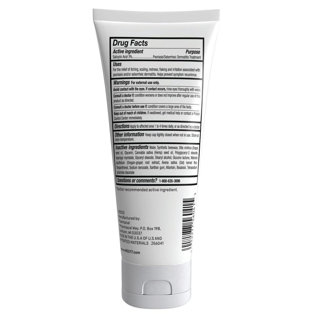 MG217 salicylic acid cream packaging showing National Psoriasis Foundation recognition