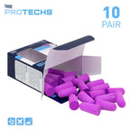 Flents purple ear plugs inside travel storage case