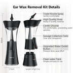 Auectfy ear wax removal kit in black color displayed with all accessories