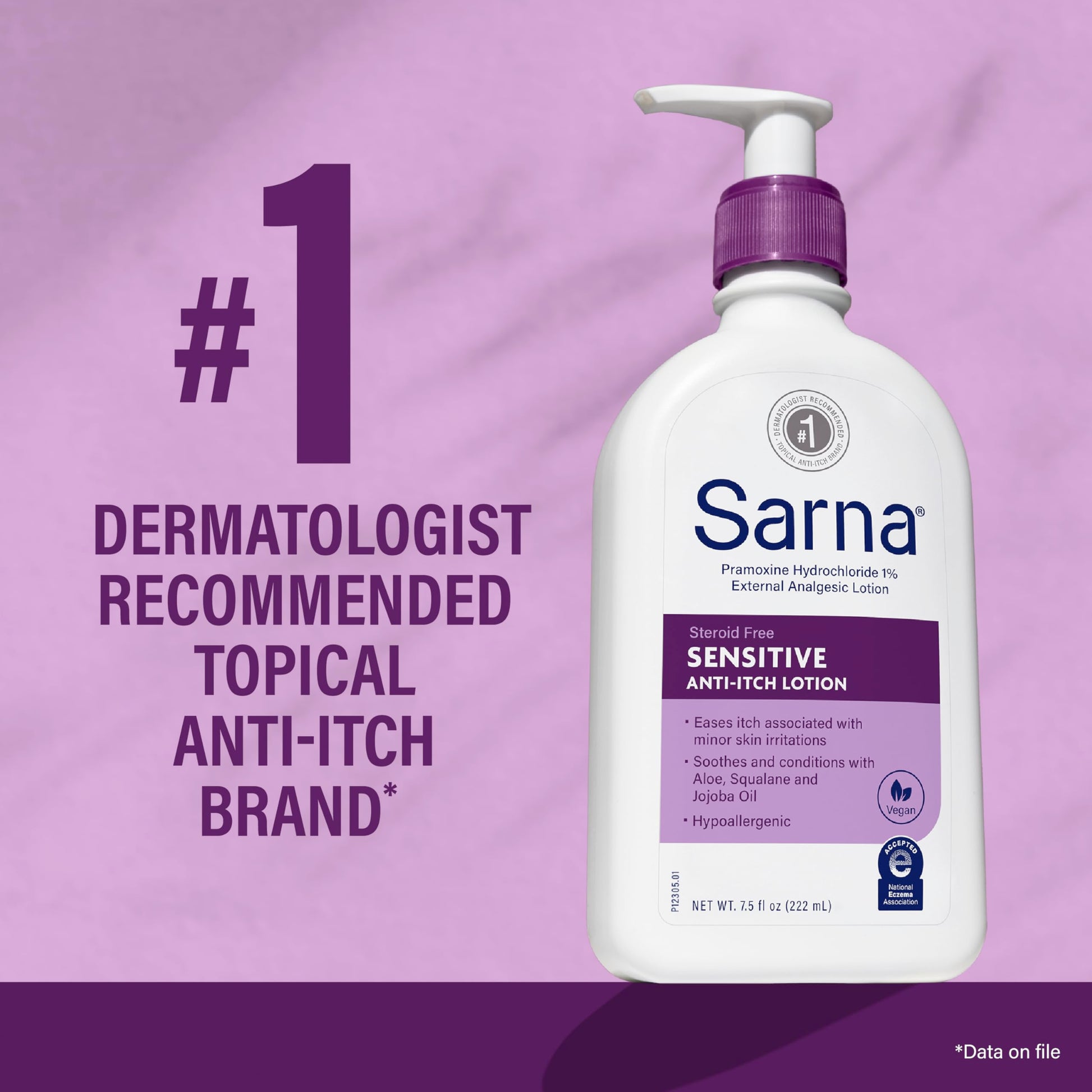 Sarna 1 percent pramoxine hydrochloride anti itch lotion product label details