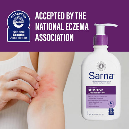 National Eczema Association accepted Sarna anti itch topical lotion pump