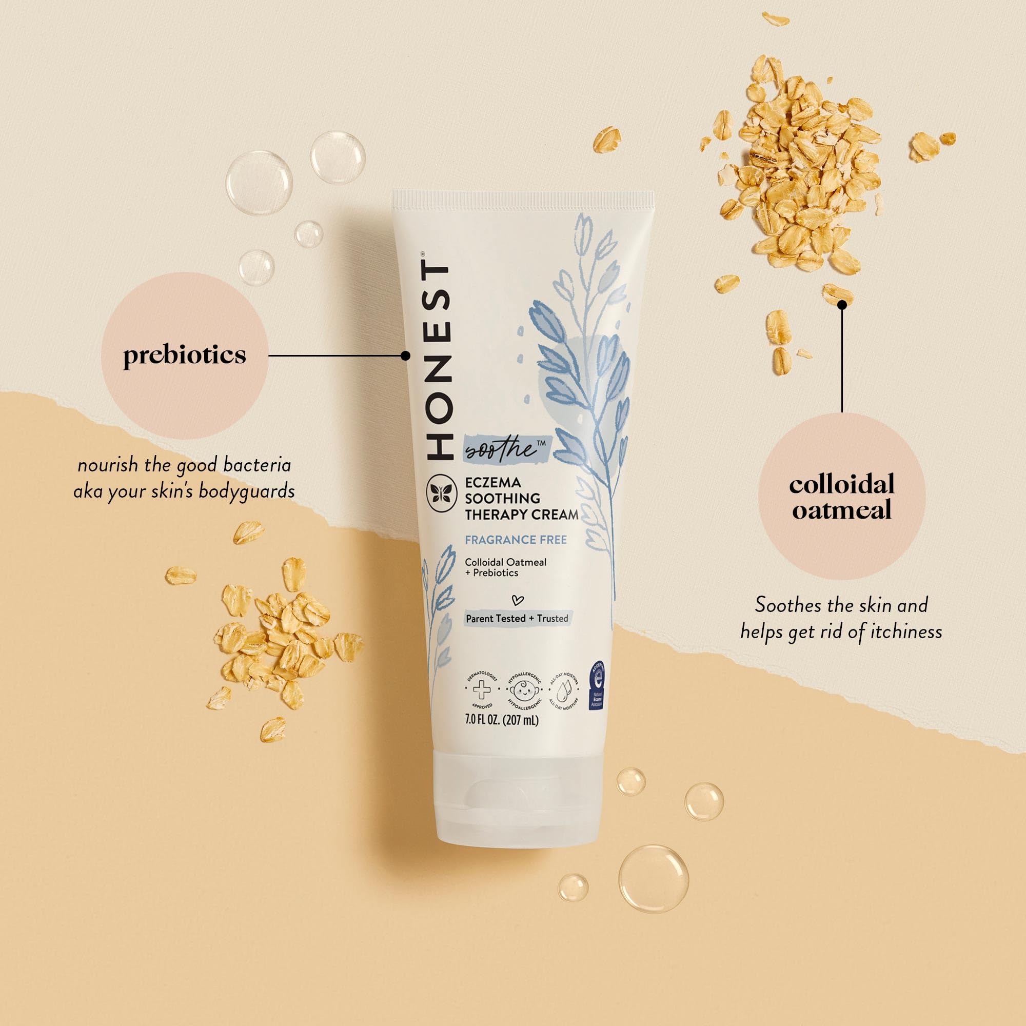 The Honest Company skin protectant tube packaging displaying colloidal oatmeal ingredient
