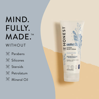 Texture shot of the unscented steroid free eczema therapy cream
