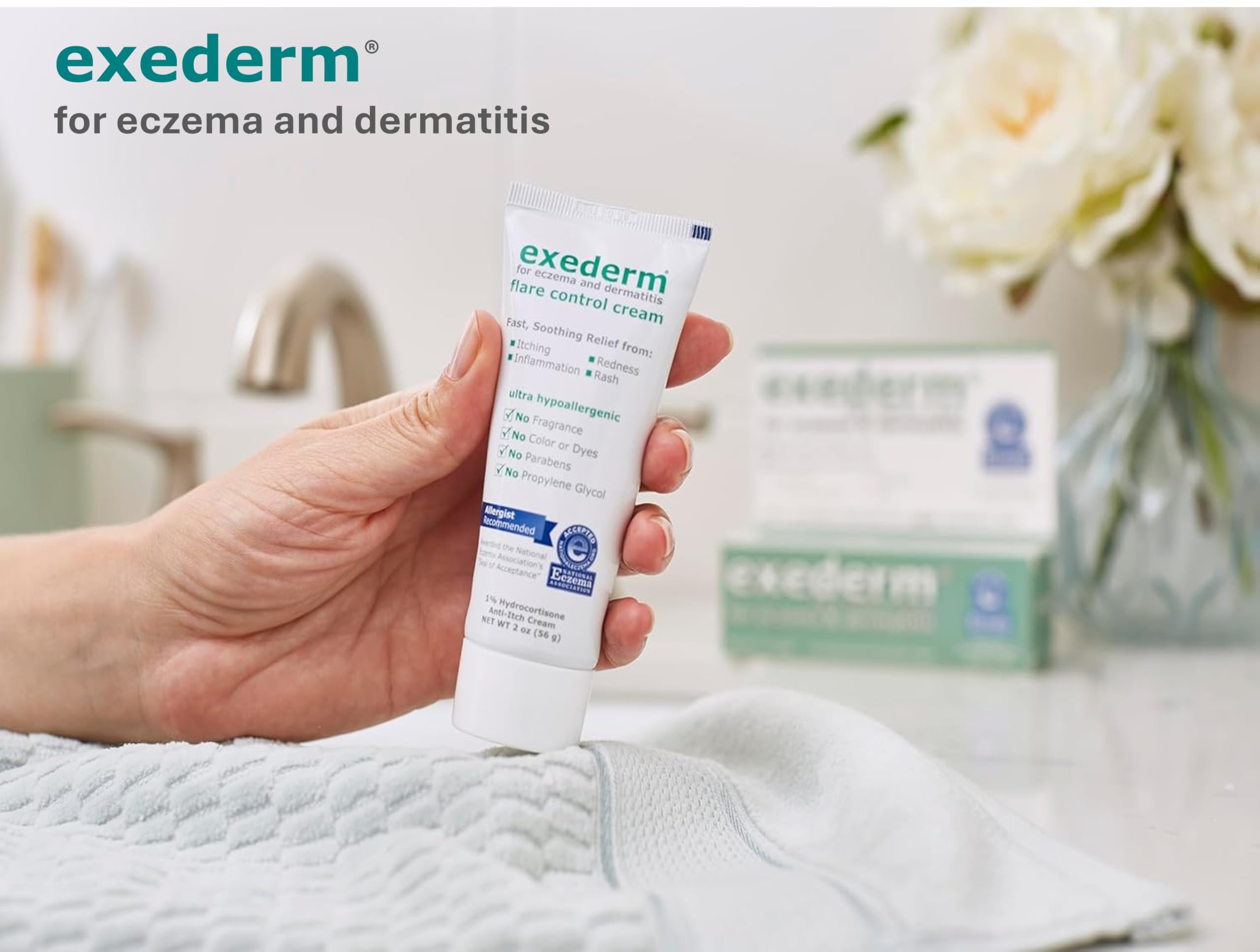 Exederm hydrocortisone cream for dermatitis and sensitive skin