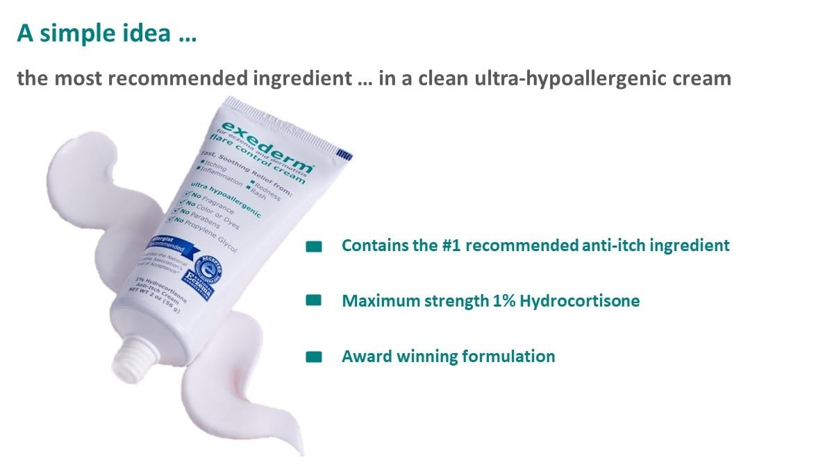 Exederm National Eczema Association seal of acceptance label detail